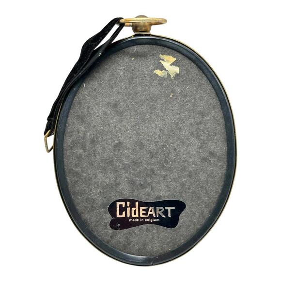 Vintage Cideart Oval Bubble Glass Framed Dried Flowers - Picture 12 of 14